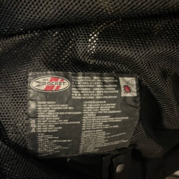 Black Joe Rocket Zip Up Armored Motorcycle Jacket, Size 5XL - Picture 12 of 14